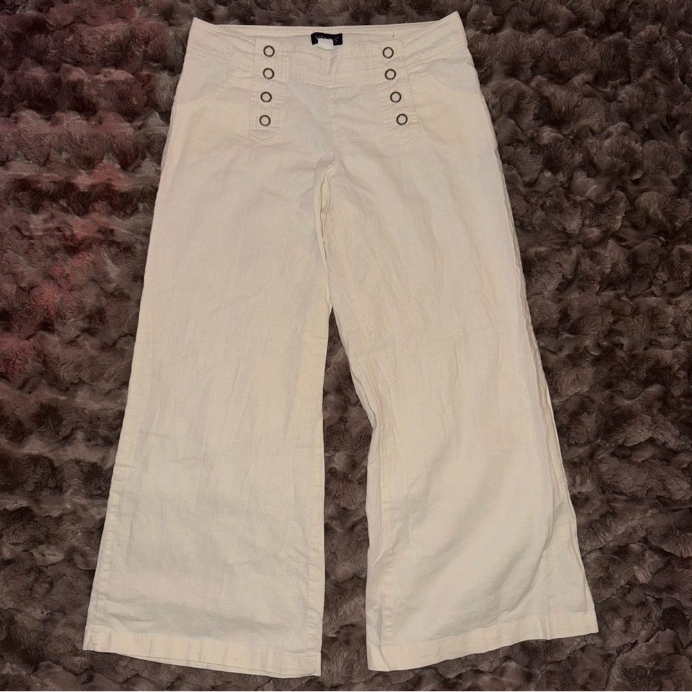 VENUS White Linen Pants